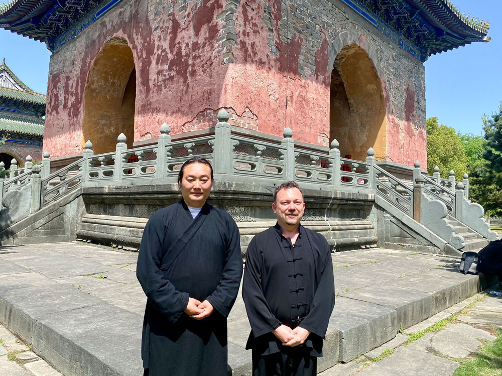 Maître Ming Yue et Luc Jouve à Wudangshan